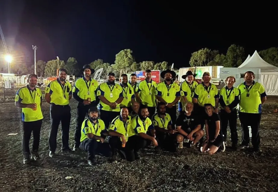 Fastsec Security guards spread across a festival ground managing crowd flow