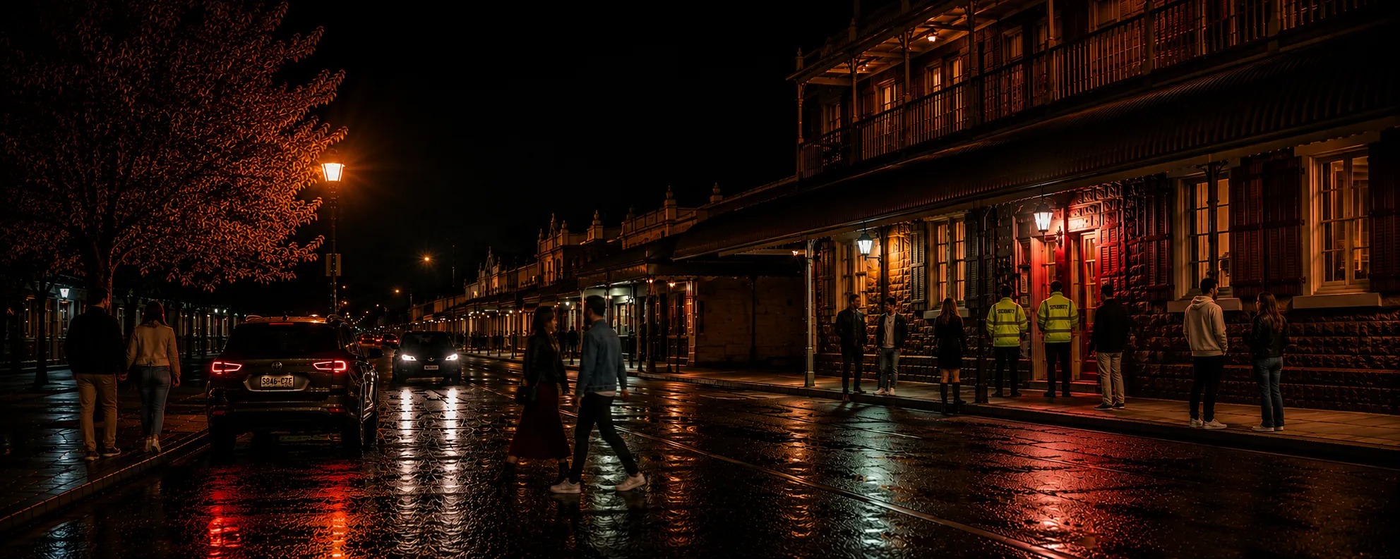 Fastsec Security guards on duty across a northern Victorian venue at night