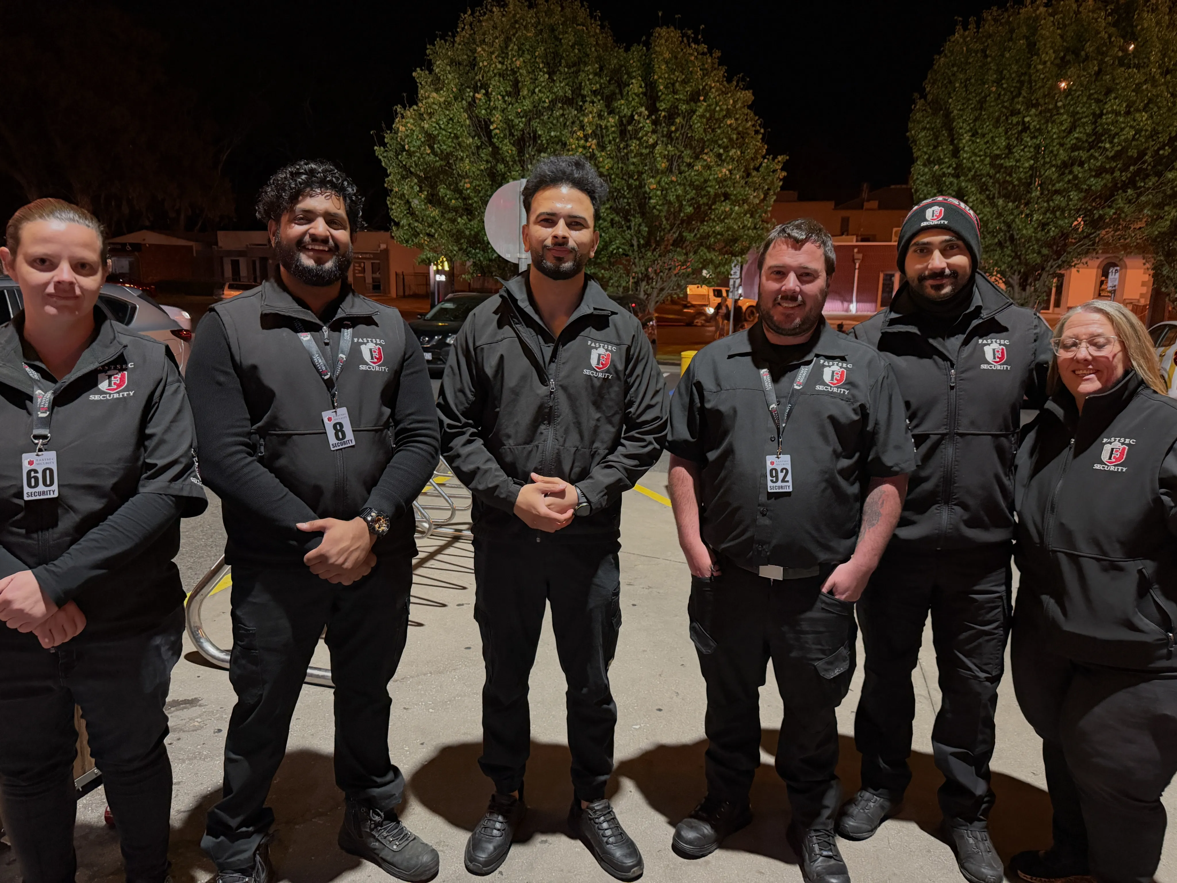 The Fastsec Security team on site at a northern Victorian venue before shift